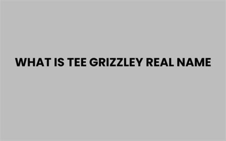 Uncover The Real Identity Behind Tee Grizzley: Insights And Revelations